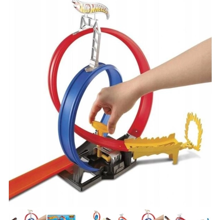 Hot Wheels Wyzwanie Podwójna Pętla Tor + Autko Zestaw Energy Track GND92